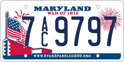 MD license plate 7AC9797