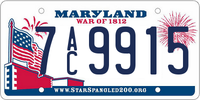 MD license plate 7AC9915