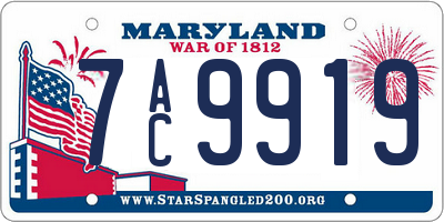 MD license plate 7AC9919