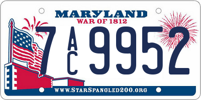 MD license plate 7AC9952