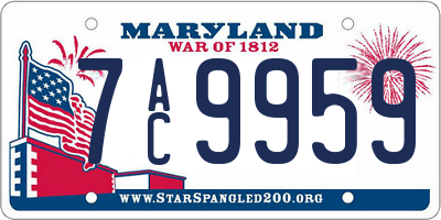 MD license plate 7AC9959