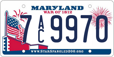 MD license plate 7AC9970