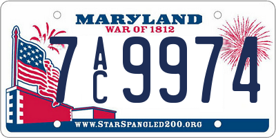 MD license plate 7AC9974