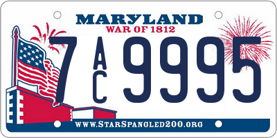 MD license plate 7AC9995