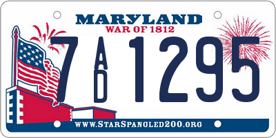 MD license plate 7AD1295