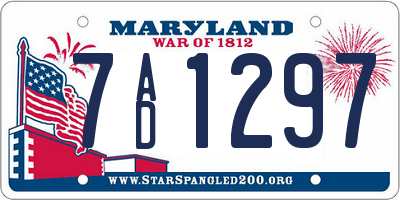 MD license plate 7AD1297