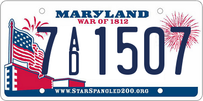 MD license plate 7AD1507