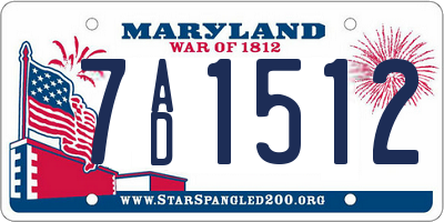 MD license plate 7AD1512