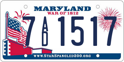 MD license plate 7AD1517