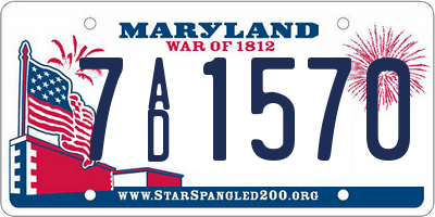 MD license plate 7AD1570