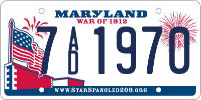 MD license plate 7AD1970