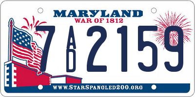 MD license plate 7AD2159
