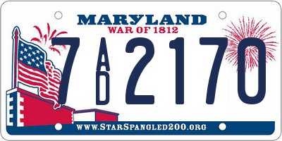MD license plate 7AD2170