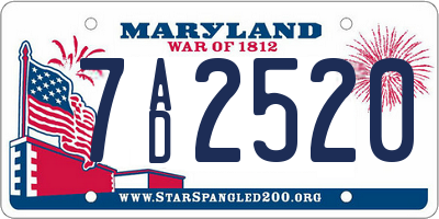 MD license plate 7AD2520