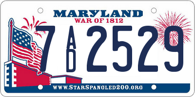 MD license plate 7AD2529