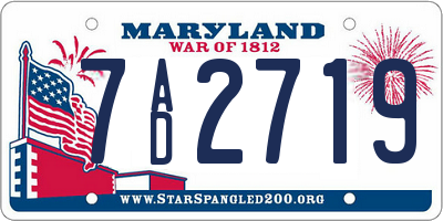 MD license plate 7AD2719