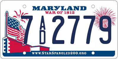 MD license plate 7AD2779