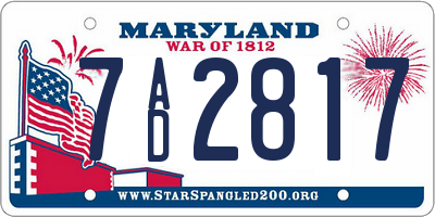 MD license plate 7AD2817