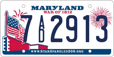MD license plate 7AD2913