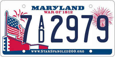 MD license plate 7AD2979
