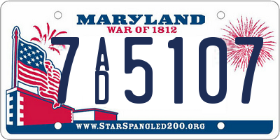 MD license plate 7AD5107