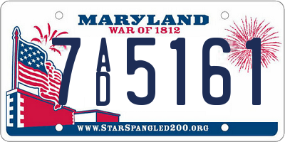 MD license plate 7AD5161
