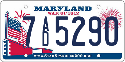 MD license plate 7AD5290
