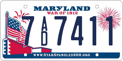 MD license plate 7AD7411