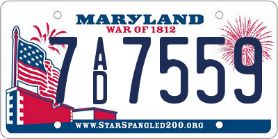 MD license plate 7AD7559