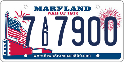 MD license plate 7AD7900
