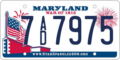 MD license plate 7AD7975