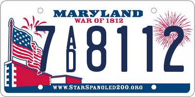 MD license plate 7AD8112