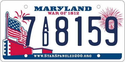 MD license plate 7AD8159