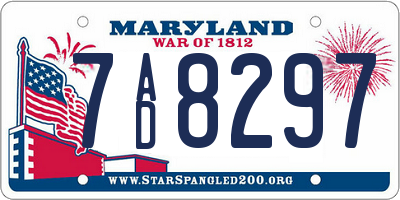 MD license plate 7AD8297
