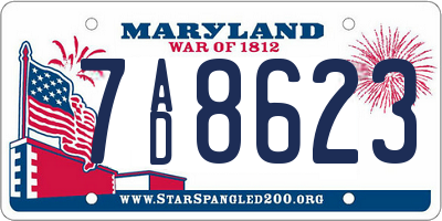 MD license plate 7AD8623