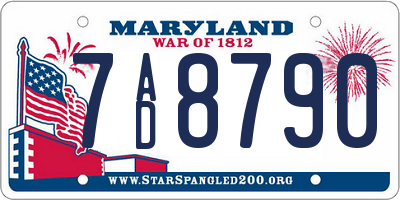 MD license plate 7AD8790