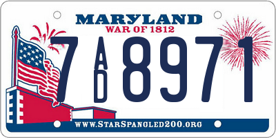 MD license plate 7AD8971