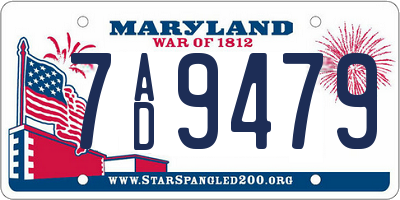 MD license plate 7AD9479