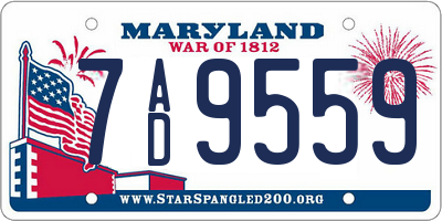 MD license plate 7AD9559