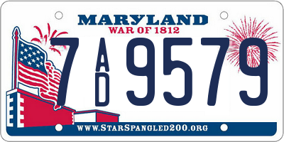 MD license plate 7AD9579