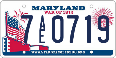 MD license plate 7AE0719