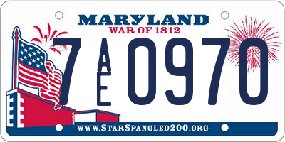 MD license plate 7AE0970