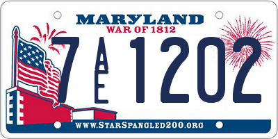 MD license plate 7AE1202