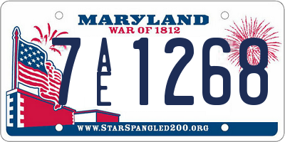 MD license plate 7AE1268