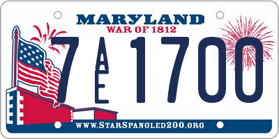 MD license plate 7AE1700
