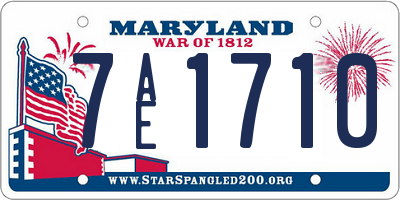 MD license plate 7AE1710