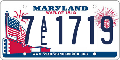 MD license plate 7AE1719