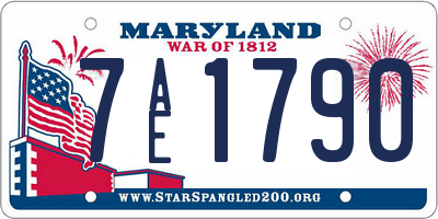 MD license plate 7AE1790