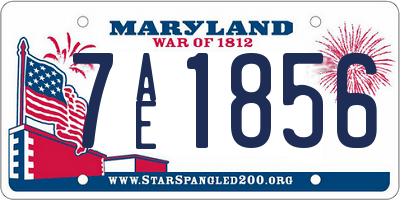 MD license plate 7AE1856