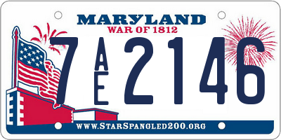 MD license plate 7AE2146